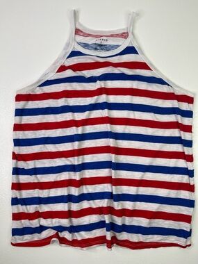 Torrid Classic Fit 100% Cotton Striped High Neck Tank Top Size 2